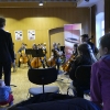 Mit Michael Falk bei der Abschlusspräsentation des Cello-Orchester-Workshops der 