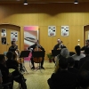 Die Vier EvangCellisten (mit Alexey für den verhinderten Lukas) beim 'Cellism-Release-Konzert' innerhalb der 