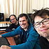Hanno & Markus bei der Produktion im Tonstudio mit Thomas Liebmann von T&B Digital in Weimar 2023 (Foto: Archiv)