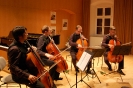 Hof 2015 (Die Vier EvangCellisten bei den 3. Hofer Cellotagen) (Foto: Christine Wild)