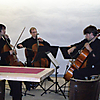 Die Vier EvangCellisten während ihres Konzertes im Café im Augustinerkloster in Gotha 2010 (Foto: Archiv)