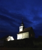 Die Evangelische Kirche Wipfra nach dem Konzert der Vier EvangCellisten innerhalb des Festivals 