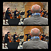 Die Vier EvangCellisten beim Konzert im Kapitelsaal (Gewölbekeller) Schloss Glücksburg in Römhild 2020 (Fotos: Archiv)