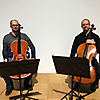 Hanno und Mathias vor dem Konzert im Auditorium des Porzellanikon Selb 2022 (Foto: Archiv)